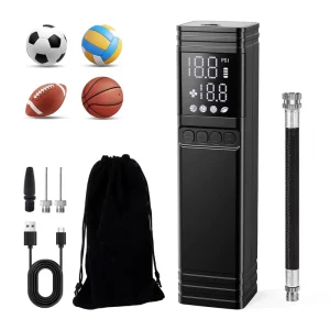 Portable Electric Air Pump Battery Powered Cordless Smart Electric 2000mAh Ball Pump With LED Light for Sport Balls