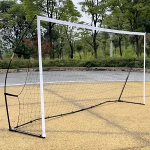 Portable Foldable 12x6ft Soccer Goal Net with Quick Setup Metal Base Training Equipment for Soccer Players
