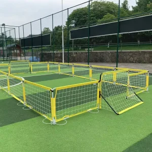 Portable Foldable Children’s School Beach Soccer Goal Net Outdoor Sports Training Equipment for Football Hitting Shooting Fence
