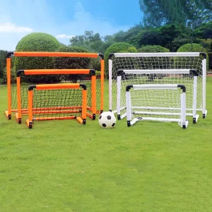 Portable Foldable Mini Soccer Goal Set of 2 Carry Bag for Kids Youth Backyard Training Outdoor Sports All Seasons