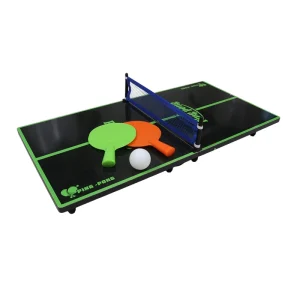 Portable Foldable Mini Tabletop Table Tennis Set with MDF Material Net for Indoor Family Party Sports Equipment for Kids Adults