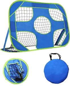 Portable Foldable Soccer Goal Set with Complete Accessories for Backyard Games and Family Entertainment