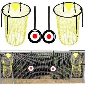 Portable Foldable Soccer Training Net and Shooting Target Durable Polyester Material