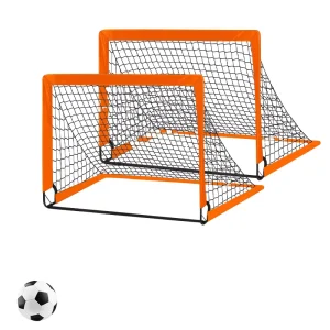 Portable Folding 4X3FT Soccer Goal Set Easy Removable Kids Football Training Equipment Two Piece Court Equipment