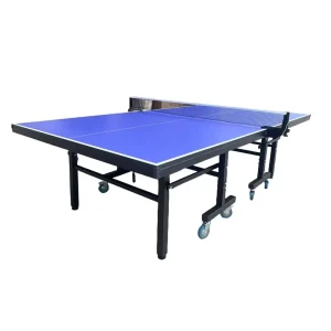 Portable Folding Ping Pong Table Adjustable Height Four Wheel Design Sturdy Legs Customizable Color Logo Indoor Use HDF MDF