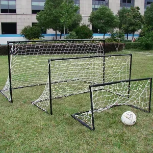Portable Folding Soccer Goal Set Steel Foldable Football Goal Net for Garden Backyard Indoor Use Court Equipment