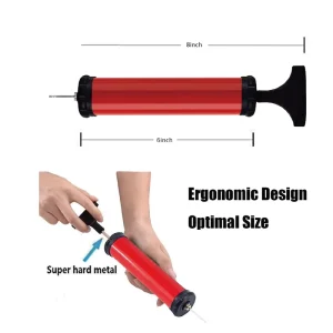 Portable Football Soccer Air Ball Pump Inflator Kit with Needle Nozzle Extension Hose Hand Pumps for Basketball Football