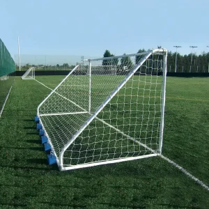 Portable Full-Size Steel Soccer Goal 5-a-side Court Equipment for Outdoor Beach Use