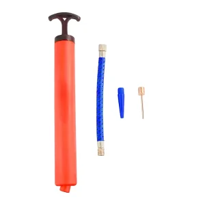 Portable Hand Air Ball Pump Inflator Kit with Needle Nozzle Extension Hose for Soccer Basketball Football Volleyball