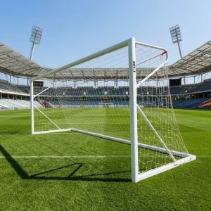 Portable Heavy Duty Aluminum Soccer Football Goal Full Size Football Goal Posts Movable Durable Training Equipment LYM-732B