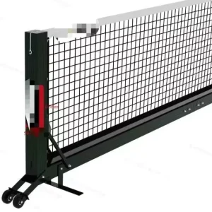 Portable Heavy Duty Pickleball Net with Poles and Wheels Professional Tennis Court Equipment