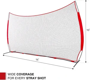 Portable Large Baseball Batting Soccer Rebound Goal Protection Barricade Barrier Backstop Net