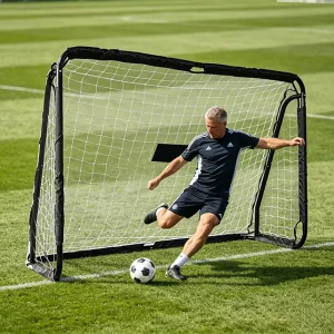 Portable Metal Steel Tube Soccer Goal Soccer Net Training Durable Folding Soccer Goals