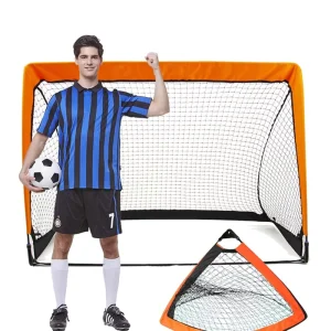 Portable Mini Soccer Goal Foldable Football Goal with Soccer Nets Court Equipment