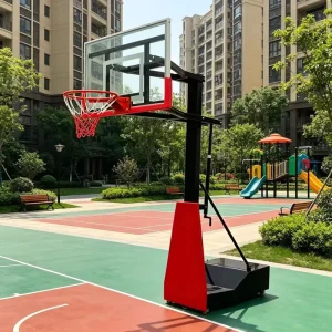 Portable Movable Basketball Goal Height Adjustable Freestanding Basketball System for Kids Adults
