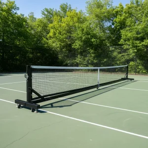 Portable Movable Metal HYPALON Tennis Posts Pickleball Net Set Detachable for Indoor Outdoor Training Courts