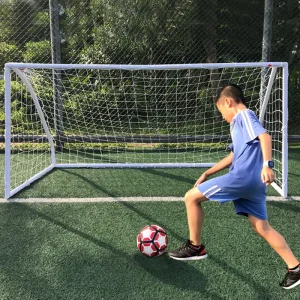 Portable Net Soccer Goal with White Soccer Goals for Practice Outdoor Plastic Soccer Goal
