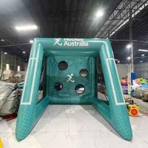 Portable Outdoor Target Inflatable Shootout Game Soccer Goal with Shooting Target for Adults and Kids