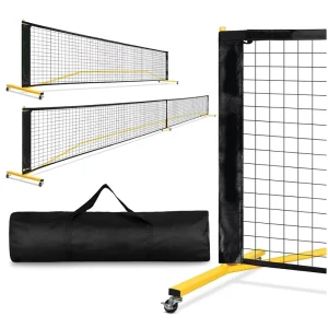 Portable Pickleball Net System Aluminum Alloy Pickleball Poles Heavy Duty All Weather Indoor Outdoor Sports Court Equipment