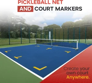 Portable Pickleball Setting Net with Court Marking Kit Carry Bag Easy Setup for Outdoor and Indoor Pickleball Competitive Play