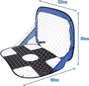 Portable Pop up Training Soccer Goal Net Set Printed Target Keeper Guard for Soccer Practice and Skills Development