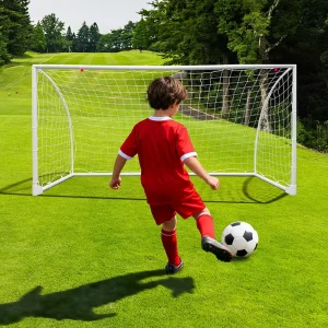 Portable Soccer Goal Full Size Football Goal Posts for School Backyard Football Soccer Training Equipment