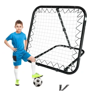 Portable Soccer Goal Training Rebounder Kickback Target Goal for Football Practice Training