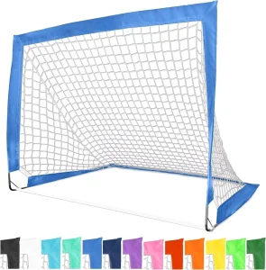 Portable Soccer Goals for Kids 13 Color Options Choose 4 X 3 ft or 6 X 4 ft Pop up Nets for Backyard