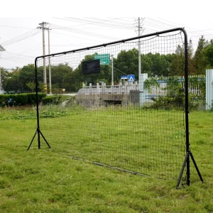 Portable Soccer Rebounder Net 6x12ft Steel Frame Training Equipment with Rebound Board