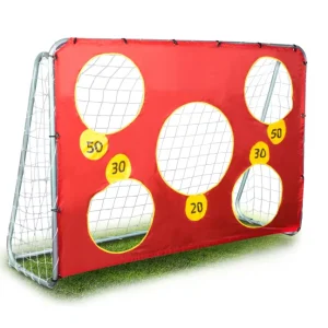 Portable Soccer Training Goal Steel Frame Kids’ Size Soccer Football Goals Net for Indoor Outdoor Use
