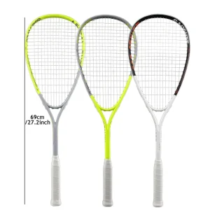 Portable Squash Racket with Graphene Carbon Fiber and Nylon Net Lightweight Design for Outdoor Sport Training