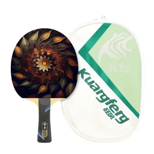Portable Table Tennis Racket Set with Red Black Wood Bat and Rubber for Practice and Competition