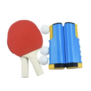 Portable Table Tennis Set with Retractable Nets and 3 Standard Balls for Practice and Play