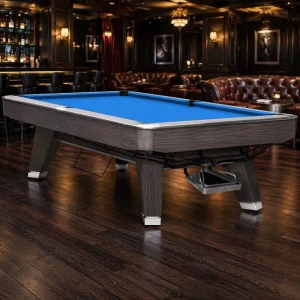 Premium 9ft Solid Wood Oak K66 Rubber Pool Table with Slate Bed and Ball Return System Tournament Grade Home Use High Quality