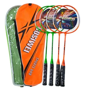 Premium Badminton Racket Set Eco Friendly Carbon Shaft Durable for Beginners