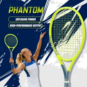 Premium Carbon Aluminum Tennis Racket Classic Design Shock Absorption Anti Torsion Lightweight for Intermediate Advanced Players