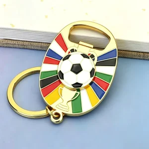 Premium Football Game Keychain Bottle Opener Soccer Theme Car Pendant Small Gift Keepsake For International Event