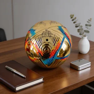 Premium Golden PU Leather Soccer Ball High End Corporate Gift Factory Made Durable Custom Football for Awards and Events