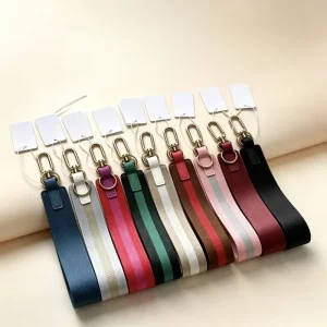 Premium Nylon Wrist Keychain with Gold Clasp Bags Strap Accessory Backpack Purse Luggage Travel