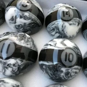 Premium Polyester Resin Water Ripple 57.2mm 2 1/4″ Pool Balls Set Impact Scratch Resistant Billiards Balls for Player