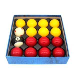 Premium Quality Hard Resin 50.8mm Red Yellow Pool Balls 16pcs/box for Sale