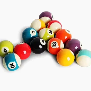 Premium Size 2-1/4″ Premium Quality Resin 57.2mm 8A Pool Billiard Ball Set 16pcs Numbers Pool Billiard Ball