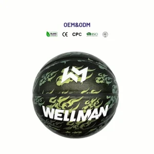 Printed Camouflage PU Leather Basketball No.7 Customized Logos for Clubs & Supermarkets Size 7
