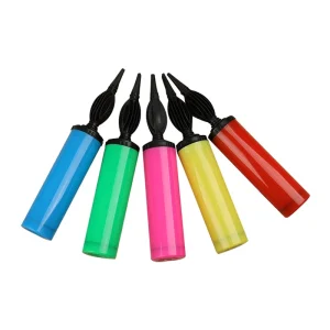 Profesional Green Purple Double Manual Balloon Pump Balon Inflator Machine Portable Air Plastic Hand Held Ballon Pump For Party
