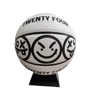 Professional 12 Panels 7″ Natural PU Leather Basketball Ball New Design Environmentally Printed
