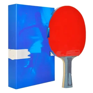 Professional 5 Ply Poplar Wood Table Tennis Racket Set Straight Horizontal Grips Pimples Rubber Light Tip Heavy