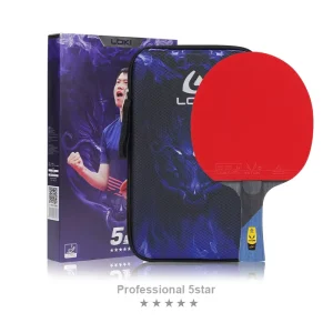Professional 5 Star Ping Pong Paddles Carbon Fiber Pro Table Tennis Racket With Portable Zipper Bag