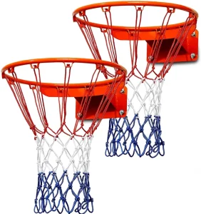 Professional All Weather Heavy Duty Basketball Ring Net 12 Hooks Adjustable Made of Durable Polyester Court Equipment