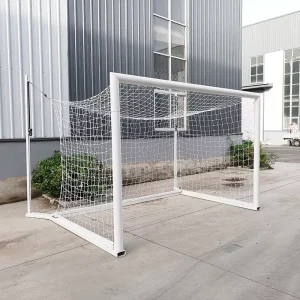 Professional Aluminum Socket Folding Soccer Goal Post with Net Pole Official Weight Fixed Soccer Goals