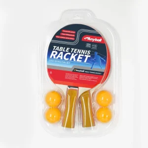 Professional Basswood Core 6 Layer Table Tennis Rackets Set ITTF Approved Rubber Balls for Training Outdoor Use